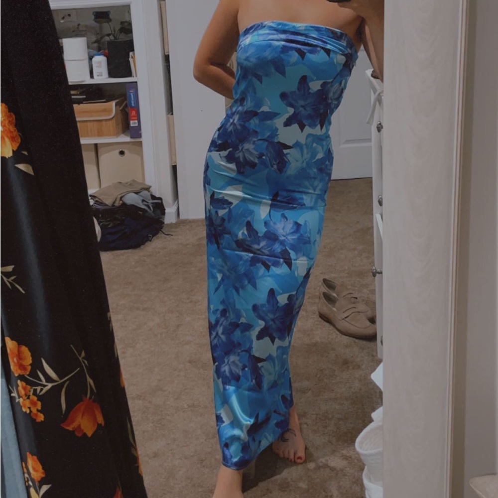 NEVER WORN HIGHWAY TO HEAVEN HELLO MOLLY BLUE MAXI DRESS